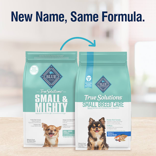 Blue Buffalo True Solutions Small Mighty Small Breed Adult Dry Dog Food Chicken Bag 4 lb