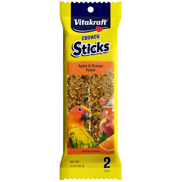 Vitakraft Crunch Sticks Apple & Orange Flavor Treat, 3.5 oz., Pack of 2 - Carousel image #1