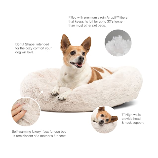 Best Friends By Sheri Oyster Calming Donut Dog Bed In Lux Fur 23 L X 23 W Petco