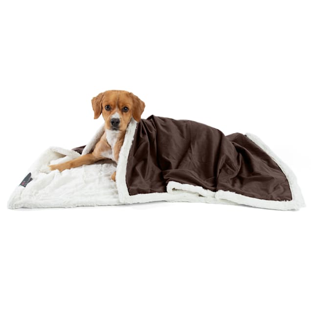 Best Friends by Sheri Chocolate Microfiber Faux Fur Ilan Blanket for Pets, 40" L X 50" W - Carousel image #1