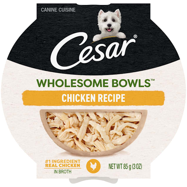 Cesar Wholesome Bowls Chicken Recipe Adult Soft Wet Dog Food, 3 oz., Case of 10 - Carousel image #1