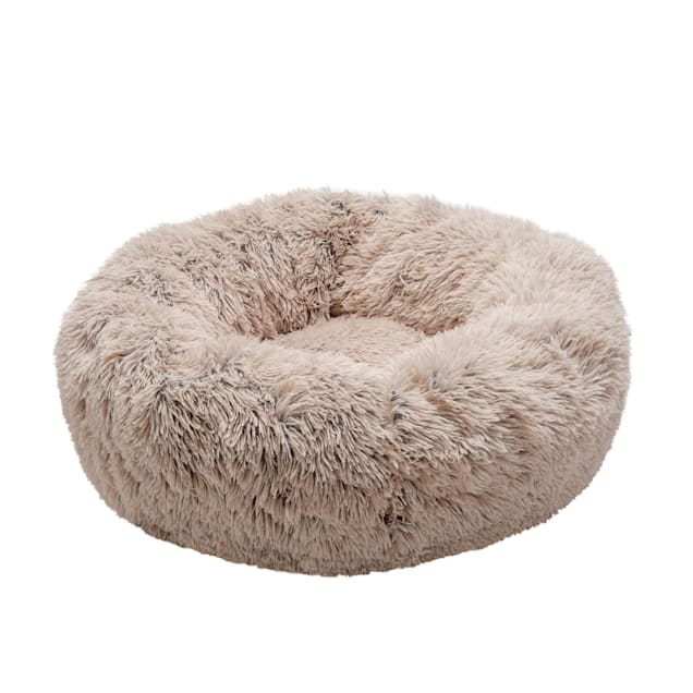 FurHaven Calming Cuddler Long Fur Donut Pet Bed 23