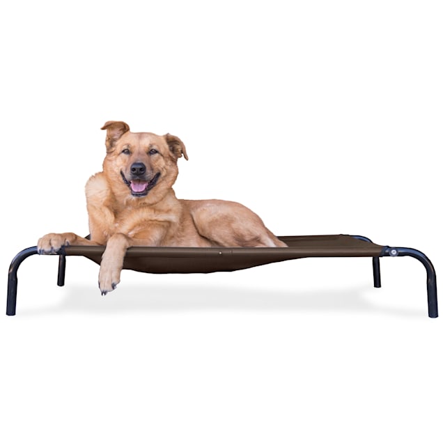 FurHaven Espresso Elevated Reinforced Pet Cot Bed, 43.25" L X 32.25" W