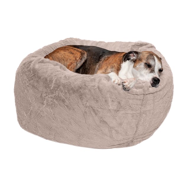 furhaven plush ball pillow dog bed