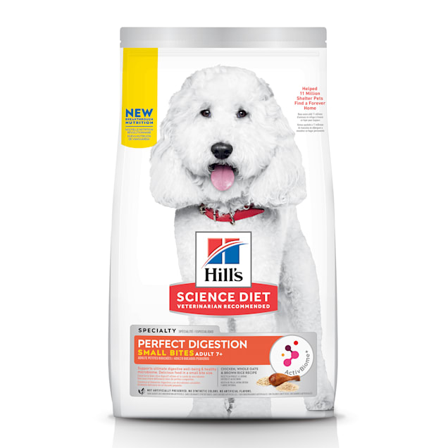 Hill's Science Diet Adult 7+ Perfect Digestion Small Bites Chicken Dry Dog Food, 12 lbs. Petco