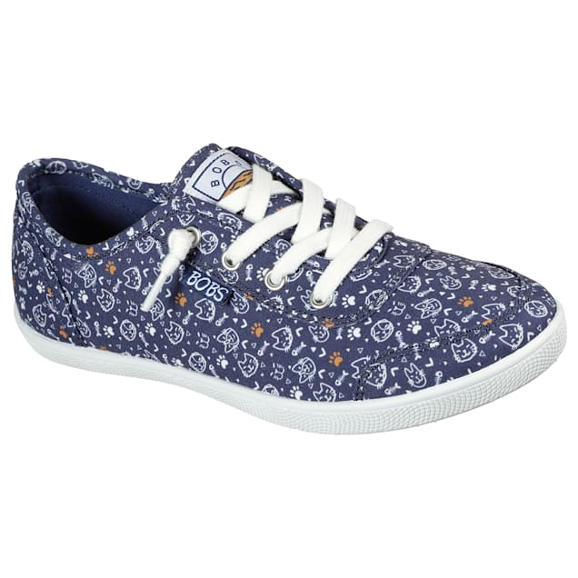 Skechers Women's Bobs B Cute - Itty Kitty Sneakers, Navy/Multi, 7.0