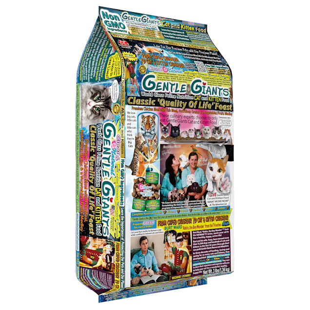 Gentle Giants Natural Non GMO Chicken/Fish Cat and Kitten Dry Food, 3 lbs. - Carousel image #1