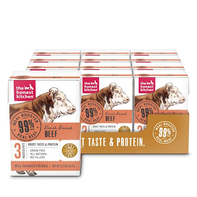 The Honest Kitchen Meal Booster 99 Beef Wet Dog Food Topper 5.5 oz. Case of 12 Petco