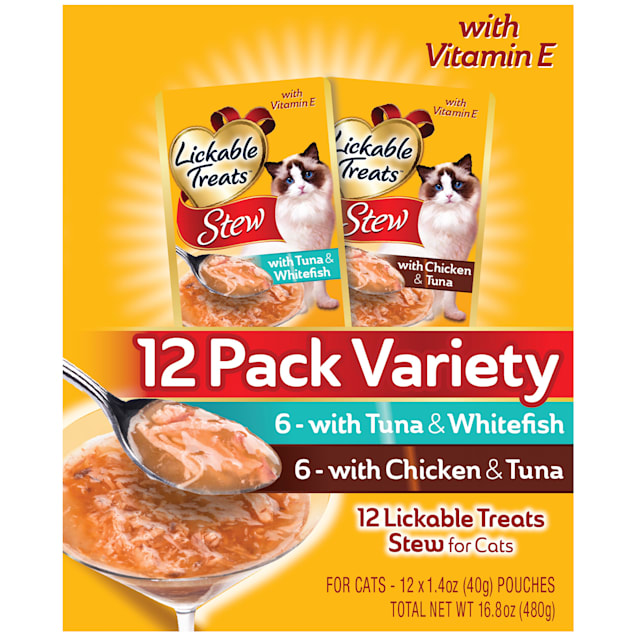 Lickable Treats Stew Variety Pack for Cat, 1.4 oz., Count of 12 - Carousel image #1
