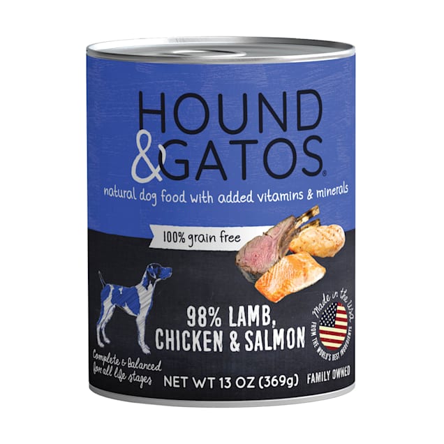 Hound & Gatos Grain Free, Lamb, Chicken & Salmon Wet Dog Food, 13 oz., Case of 12 - Carousel image #1