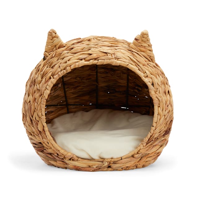 EveryYay Snooze Fest Straw Play Cave Cat Bed, 16.5 L X 14.2 W X 14.5 H