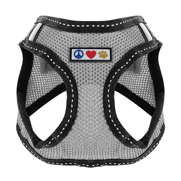 Pawtitas Grey Reflective Dog Harness, XX-Small - Carousel image #1