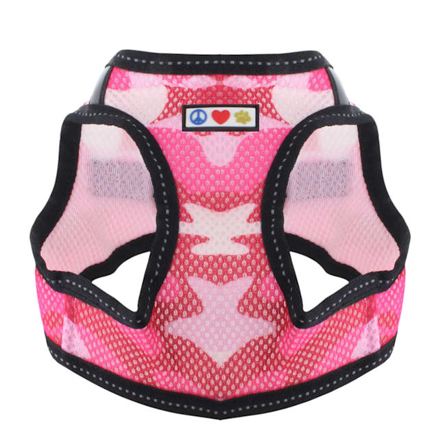 Pawtitas Camouflage Pink Reflective Dog Harness, XX-Small - Carousel image #1