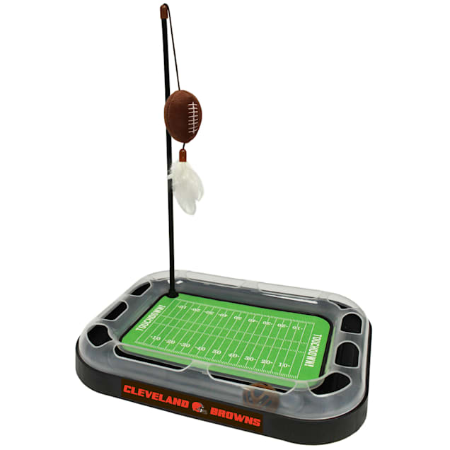 Pets First Cleveland Browns Football Field Cat Scratcher, 14" L X 11" W X 2" H - Carousel image #1