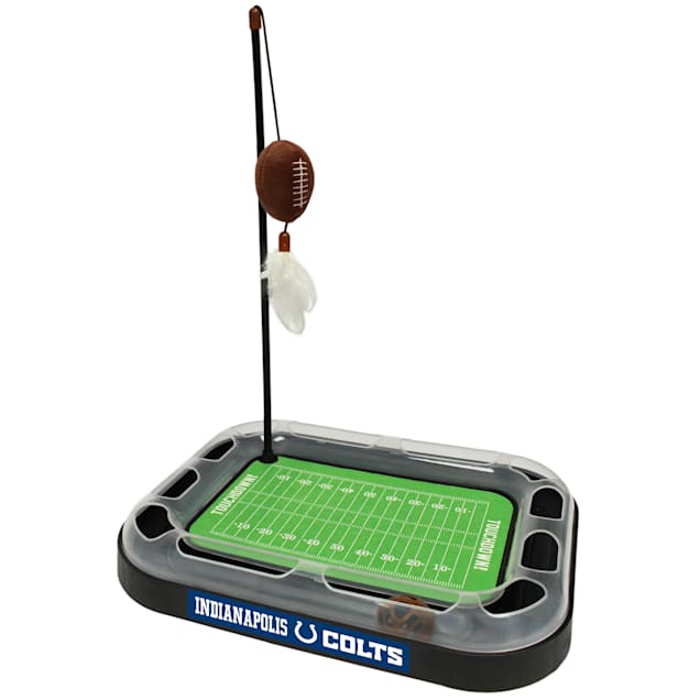 Pets First Indianapolis Colts Football Field Cat Scratcher, 14" L X 11" W X 2" H - Carousel image #1