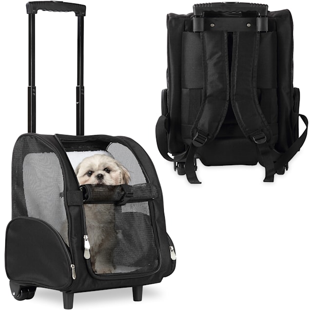 Kopeks Black Deluxe Backpack Pet Travel Carrier Medium