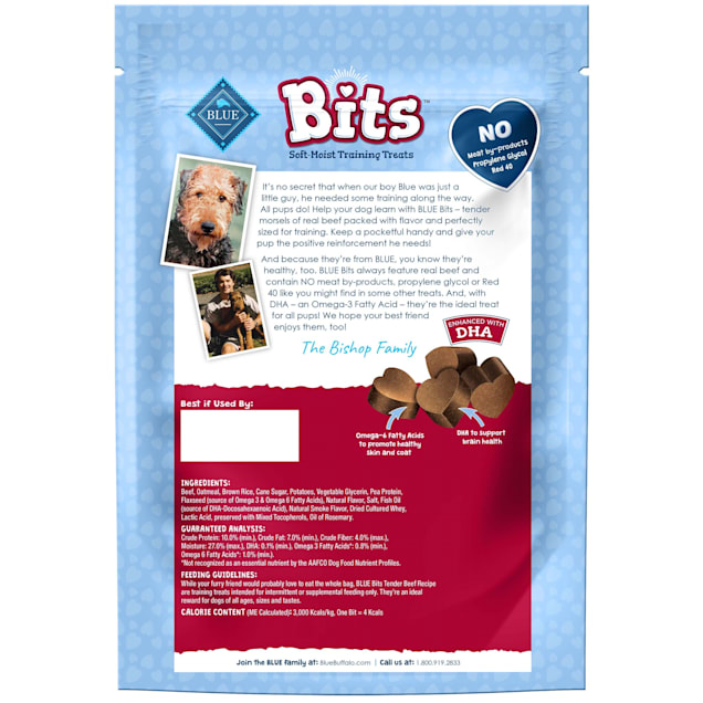 Blue Buffalo Blue Bits Beef Recipe Natural Soft Moist Training Dog