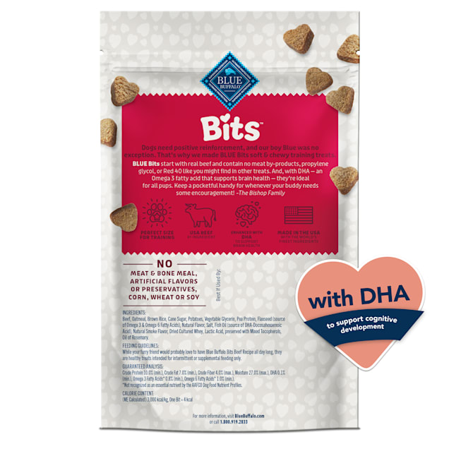 Blue Buffalo Bits Tender Beef Recipe Dog Treats