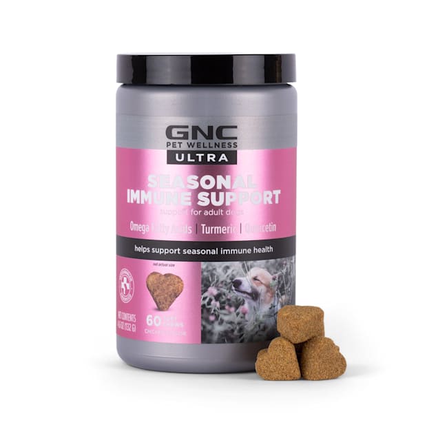 GNC Ultra for Pets Seasonal Immunity Support Soft Chews for Adult Dogs, Count of 60 - Carousel image #1