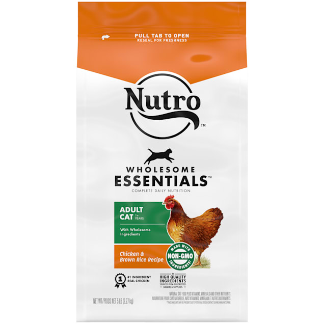 Nutro Wholesome Essentials Chicken & Brown Rice Recipe Adult Natural Dry Cat Food, 5 lbs. - Carousel image #1