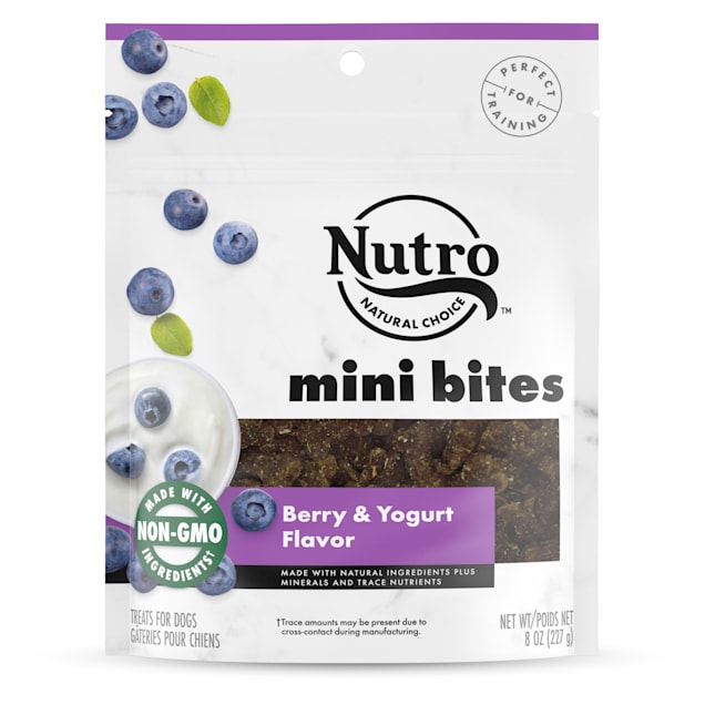 Nutro Mini Bites Berry & Yogurt Flavor Dog Treats, 8 oz. - Carousel image #1
