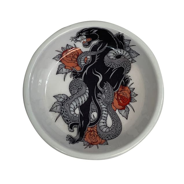 Multipet International Komodo Reptile Bowl with Panther Design, Small - Carousel image #1