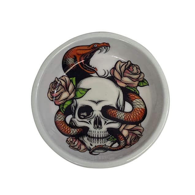 Multipet International Komodo Reptile Bowl with Skull & Snake Design, Small - Carousel image #1