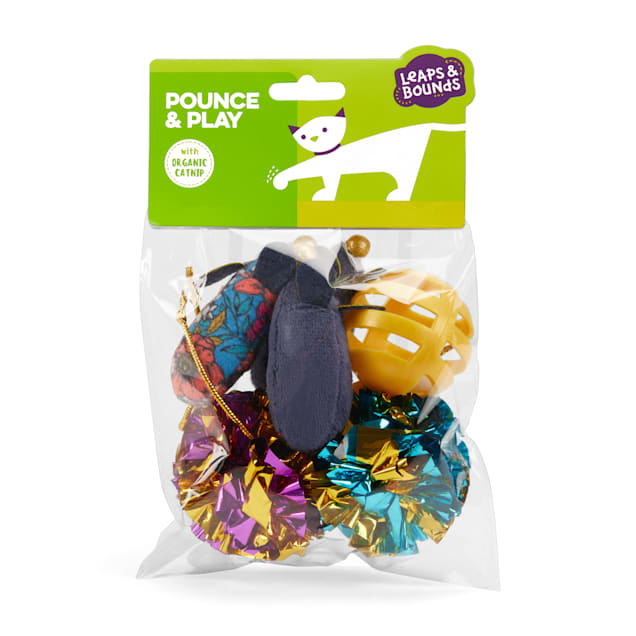 Leaps Bounds Mouse Ball Assorted Cat Toy Set Pack of 6 Petco