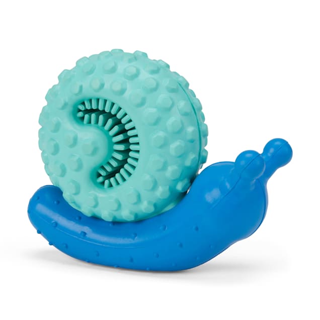 Leaps & Bounds Blue Snail Dental Dog Chew Toy, Medium - Carousel image #1