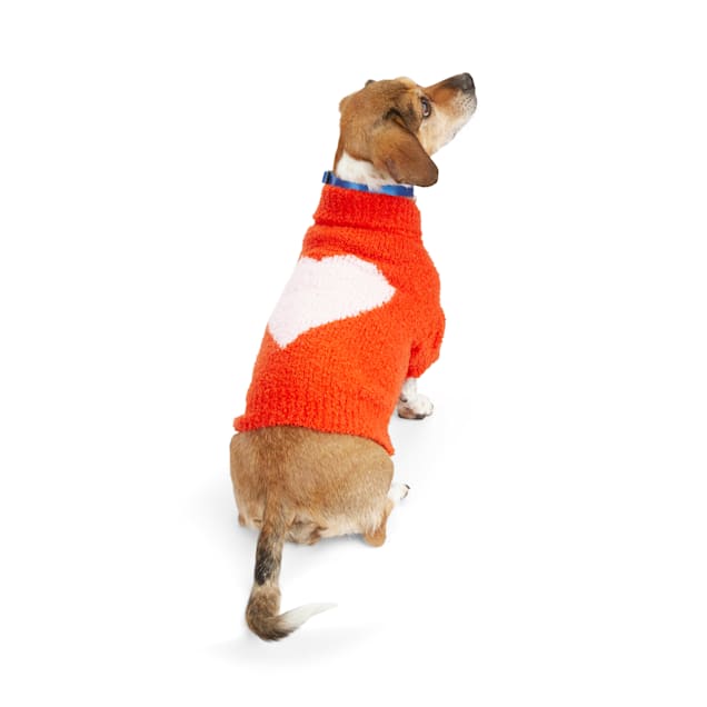 YOULY The Lover Heart Knit Dog Sweater, XX-Small - Carousel image #1