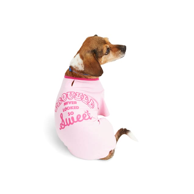 YOULY The Diva Pink Trouble Never Looked So Sweet Dog Pajamas, XX-Small - Carousel image #1