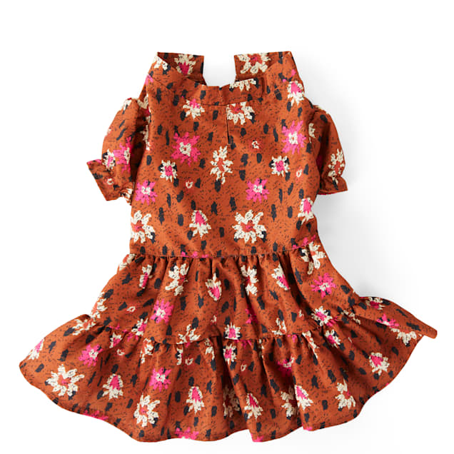 YOULY The Party Animal Leopard & Floral Dog Dress, XXSmall Petco