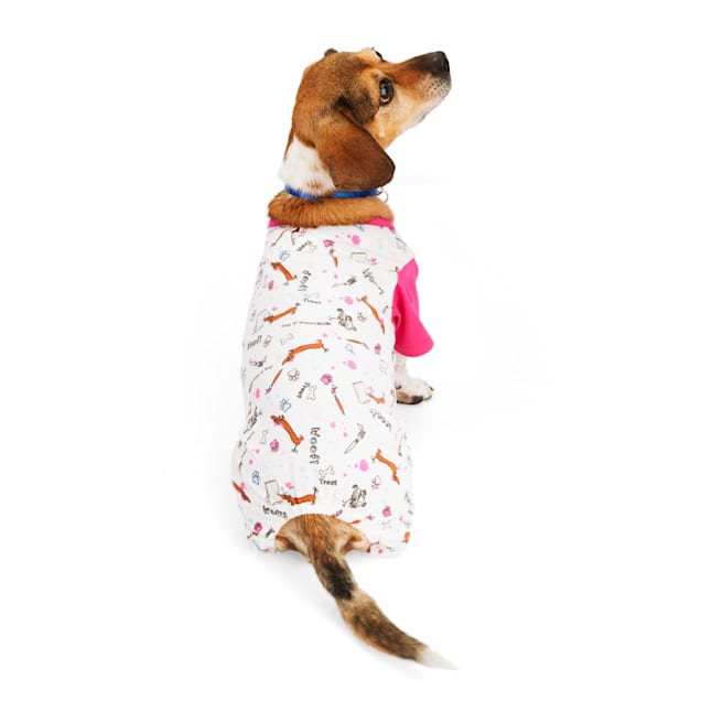 YOULY The Artist Pink Printed Dog Pajamas, XX-Small - Carousel image #1