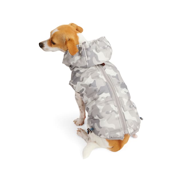 Reddy PrimaLoft Lightweight Insulated Grey Camo Dog Puffer Vest, X-Small - Carousel image #1