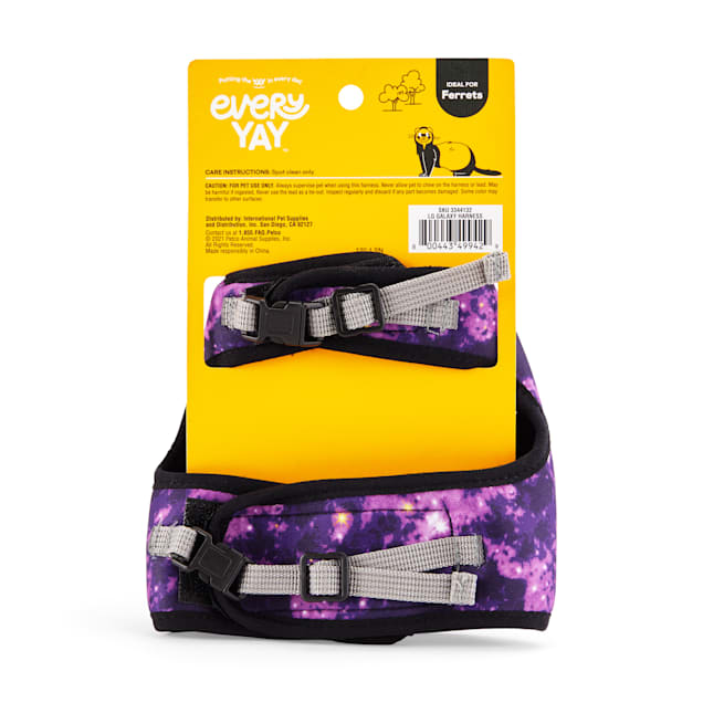 EveryYay Wear With Flair Galaxy Print Ferret Harness and Leash