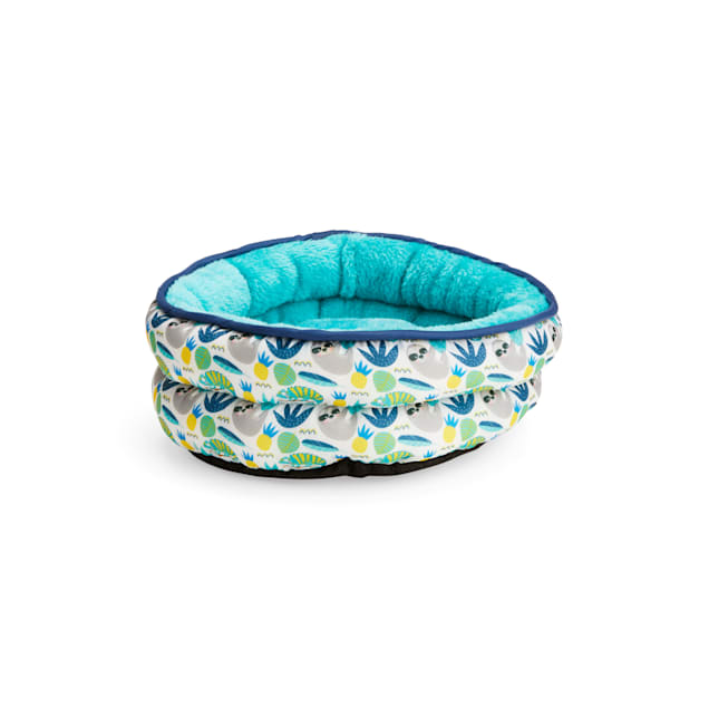 EveryYay Snooze Fest Jungle-Print Donut Ferret Bed, 11" L X 11" W X 4.5" H - Carousel image #1