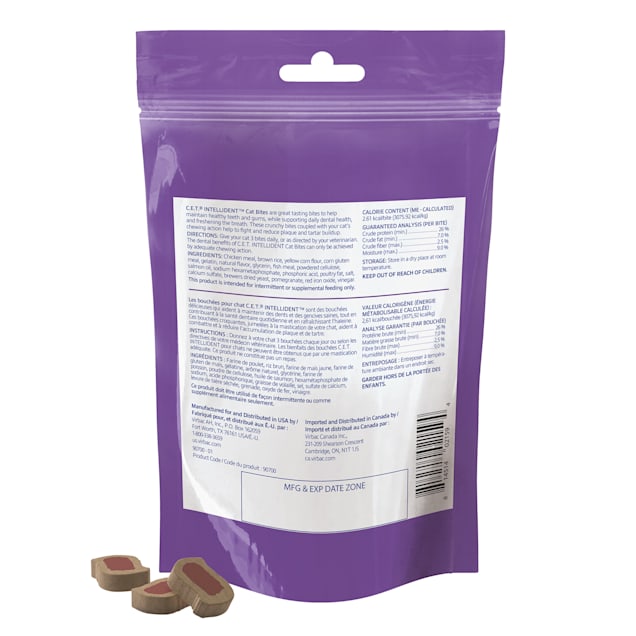 Virbac C.E.T. Intelli Dent Cat Bites 2.7 oz. Petco