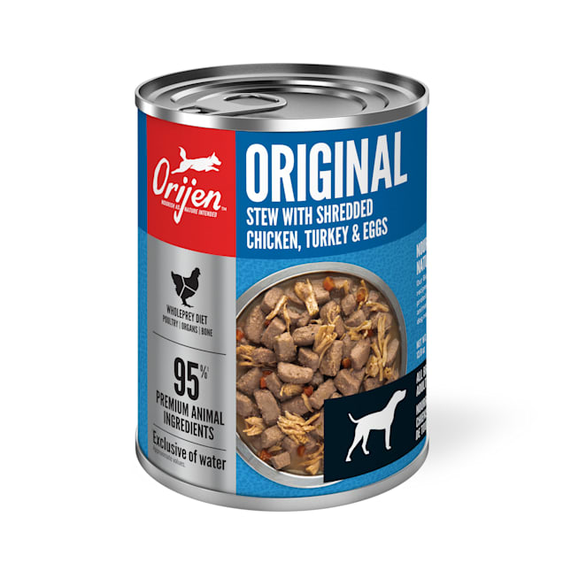 ORIJEN Grain-Free Real Meat Shreds Original Stew Premium Wet Dog Food, 12.8 oz., Case of 12 - Carousel image #1