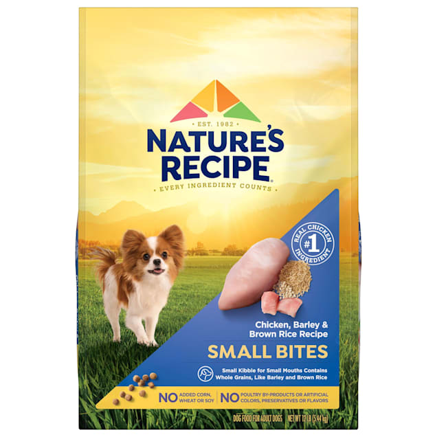 Nature s Recipe Small Bites Chicken Rice Recipe Dry Food for Small Dogs 12 lbs