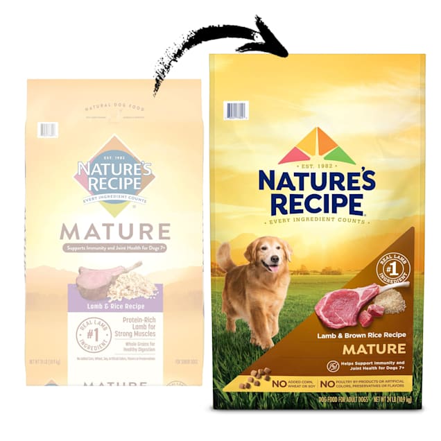 Nature s Recipe Lamb Rice Recipe Mature Dry Dog Food 24 lbs. Petco