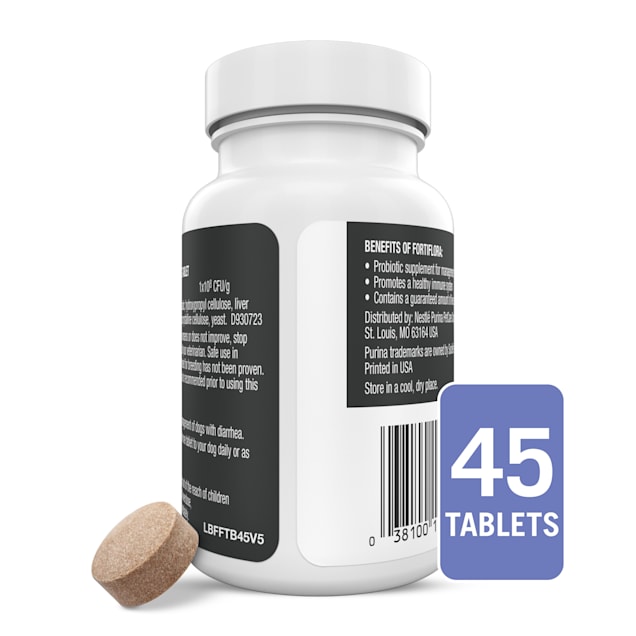 purina pro plan veterinary supplement fortiflora canine probiotic chewable tablet for dogs 2 78 oz count of 45