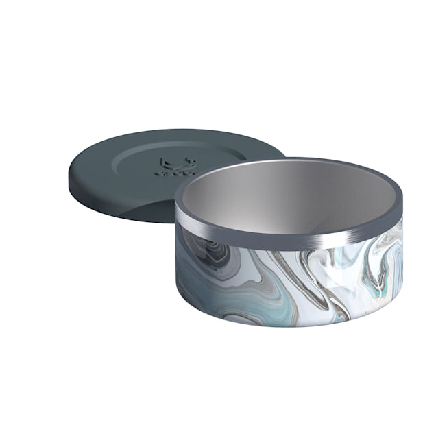 ASOBU The Bonita Insulated Blue Marble Dog Bowl, 8 Cups - Carousel image #1