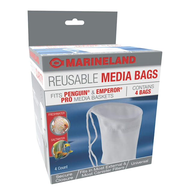 Marineland Reusable Media Bags Fits Penguin And Emperor Pro Media Baskets, Count of 4 - Carousel image #1