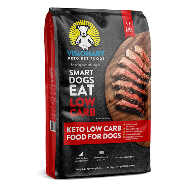 Visionary Keto Pet Foods Low Carb Keto Beef Recipe Dry Dog Food