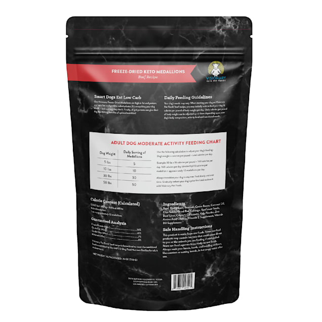 Visionary Keto Pet Foods Low Carb Keto Beef Recipe Freeze-Dried Dog Food,  25 oz.