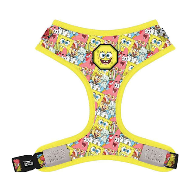 Fresh Pawz Yellow Spongebob Adjustable Mesh Dog Harness, Small - Carousel image #1