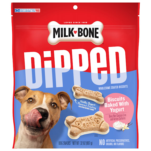 Milk-Bone Dipped Dog Biscuits Baked With Vanilla Yogurt, 32 oz. - Carousel image #1