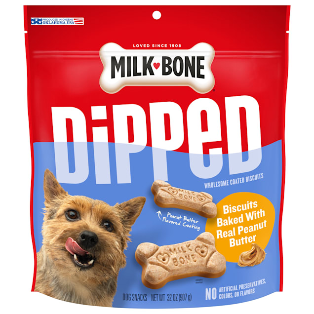 Milk-Bone Dipped Dog Biscuits Baked With Real Peanut Butter, 32 oz. - Carousel image #1