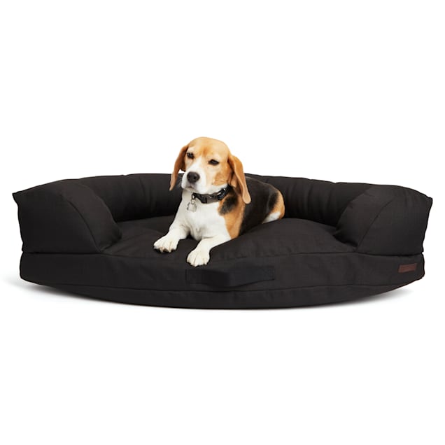 Reddy Black Indoor/Outdoor Corner Dog Bed, 40" L X 34" W Petco
