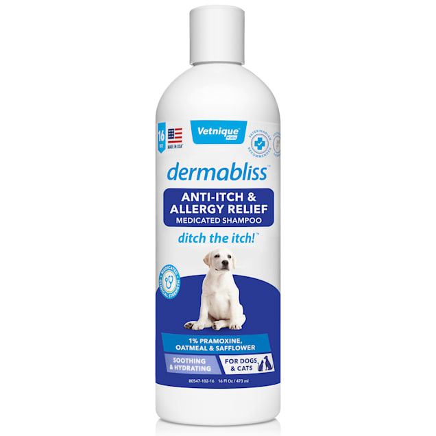 Vetnique Labs Dermabliss Anti-Itch & Allergy Relief Shampoo for Pets, 16 fl. oz. - Carousel image #1